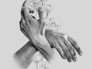 Hands with flowers